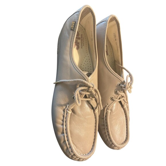 SAS Tripad Taupe‎ Lace Up Leather Orthotic Walking Comfort Flat Shoes 10.5 - Picture 4 of 8